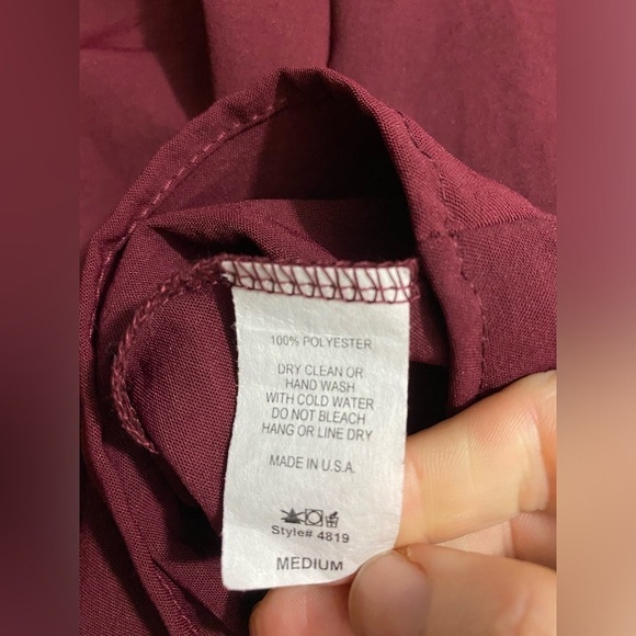 Entro Maroon Womens Size Medium Flutter Strap Sleeve V-Neckline Lined Mini Dress - Picture 4 of 4